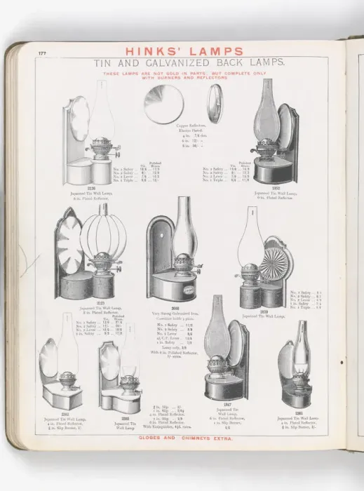 Framed Print : Page from Hinks Lamps catalogue Framed Print : Page from Hinks Lamps catalogue