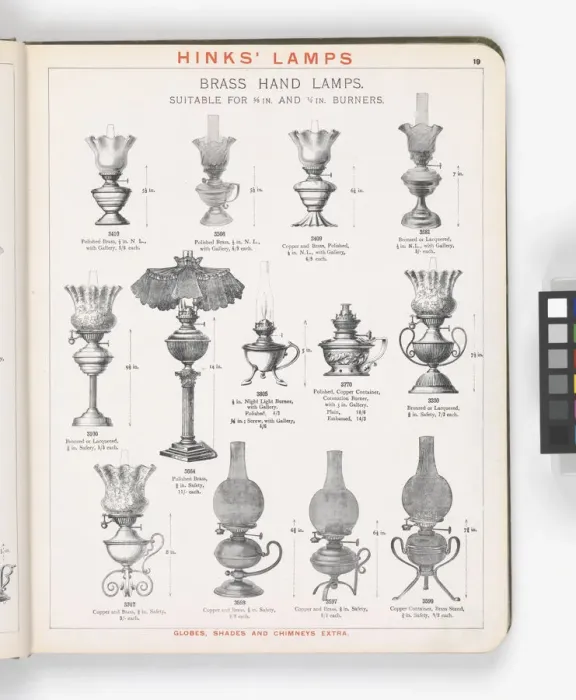 Framed Print : Page from Hinks Lamps catalogue Framed Print : Page from Hinks Lamps catalogue