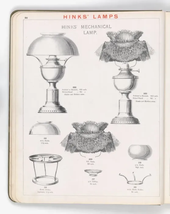 Framed Print : Page from Hinks Lamps catalogue Framed Print : Page from Hinks Lamps catalogue