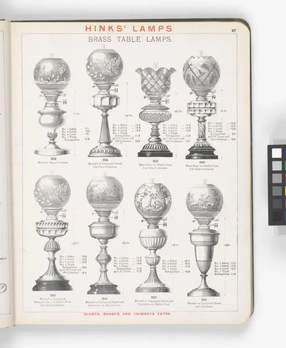 Framed Print : Page from Hinks Lamps catalogue Framed Print : Page from Hinks Lamps catalogue