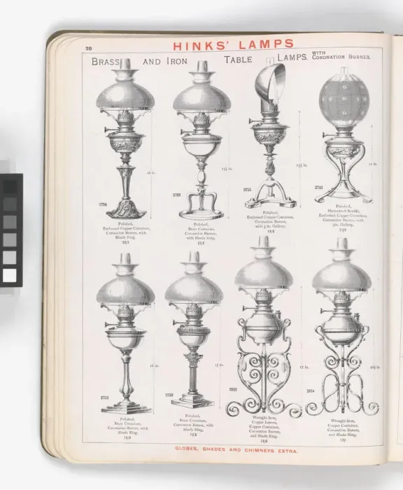 Framed Print : Page from Hinks Lamps catalogue Framed Print : Page from Hinks Lamps catalogue