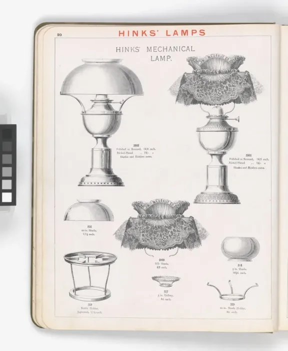 Framed Print : Page from Hinks Lamps catalogue Framed Print : Page from Hinks Lamps catalogue