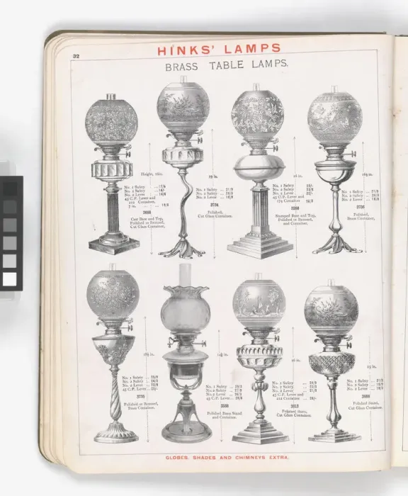Framed Print : Page from Hinks Lamps catalogue Framed Print : Page from Hinks Lamps catalogue