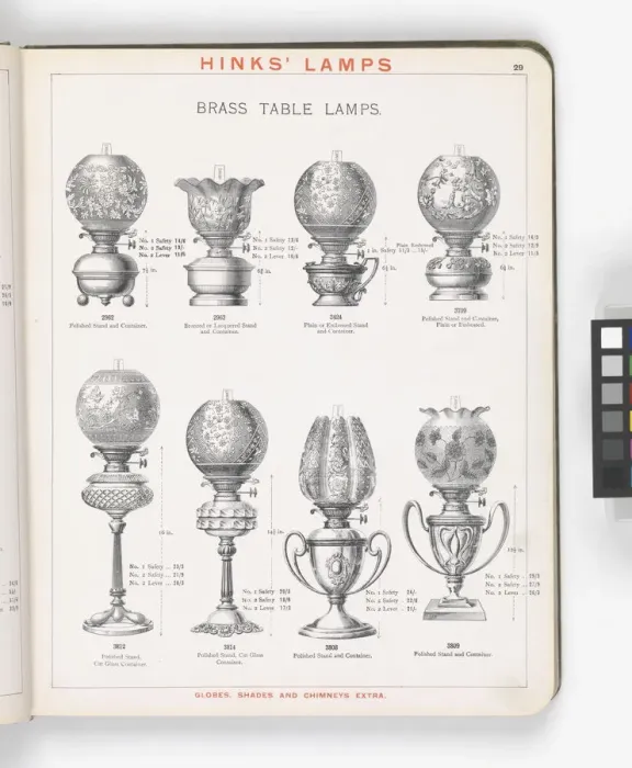 Framed Print : Page from Hinks Lamps catalogue Framed Print : Page from Hinks Lamps catalogue