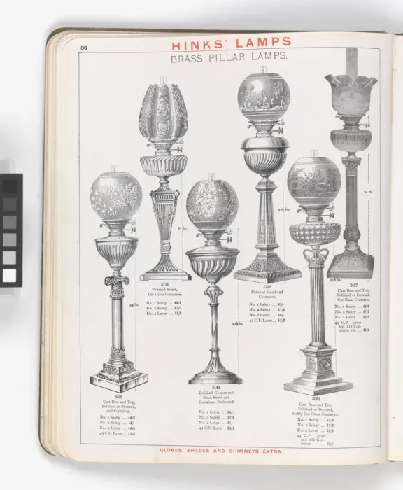 Framed Print : Page from Hinks Lamps catalogue Framed Print : Page from Hinks Lamps catalogue