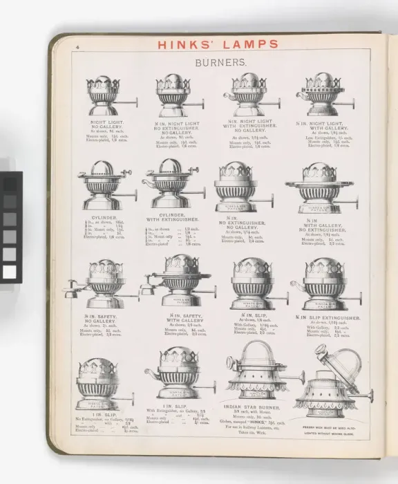 Framed Print : Page from Hinks Lamps catalogue Framed Print : Page from Hinks Lamps catalogue