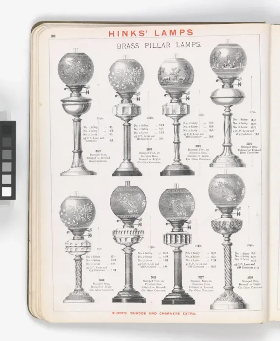 Framed Print : Page from Hinks Lamps catalogue Framed Print : Page from Hinks Lamps catalogue
