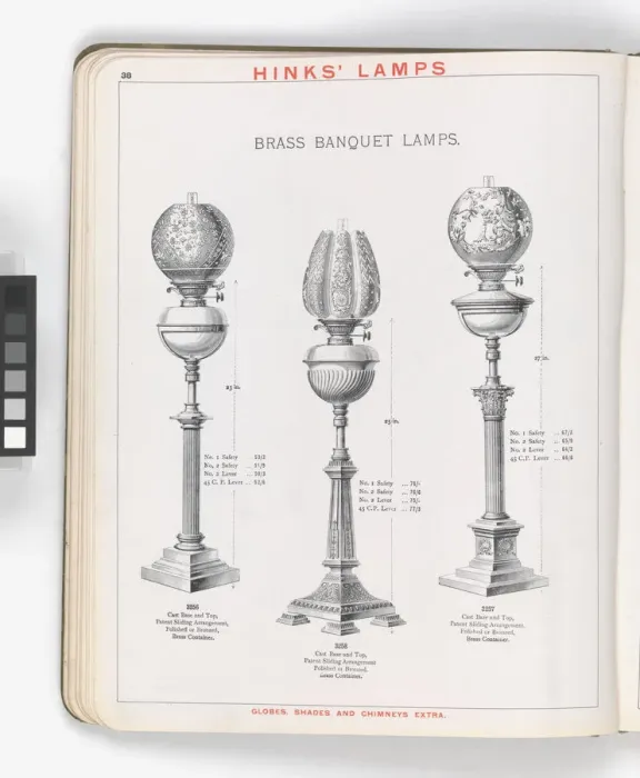 Framed Print : Page from Hinks Lamps catalogue Framed Print : Page from Hinks Lamps catalogue