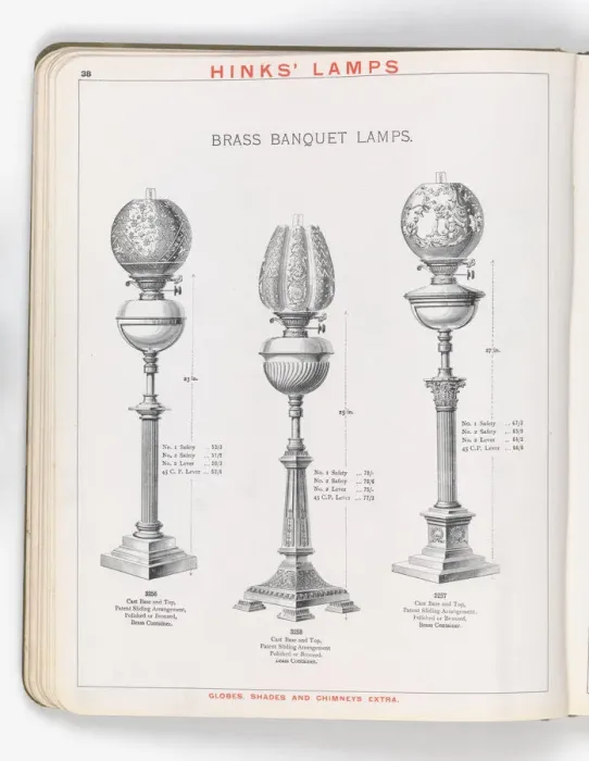 Framed Print : Page from Hinks Lamps catalogue Framed Print : Page from Hinks Lamps catalogue