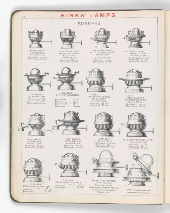 Framed Print : Page from Hinks Lamps catalogue Framed Print : Page from Hinks Lamps catalogue