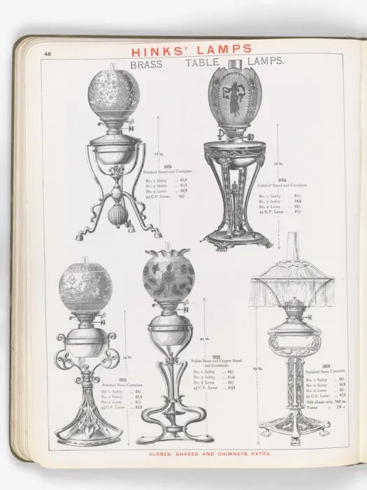 Framed Print : Page from Hinks Lamps catalogue Framed Print : Page from Hinks Lamps catalogue