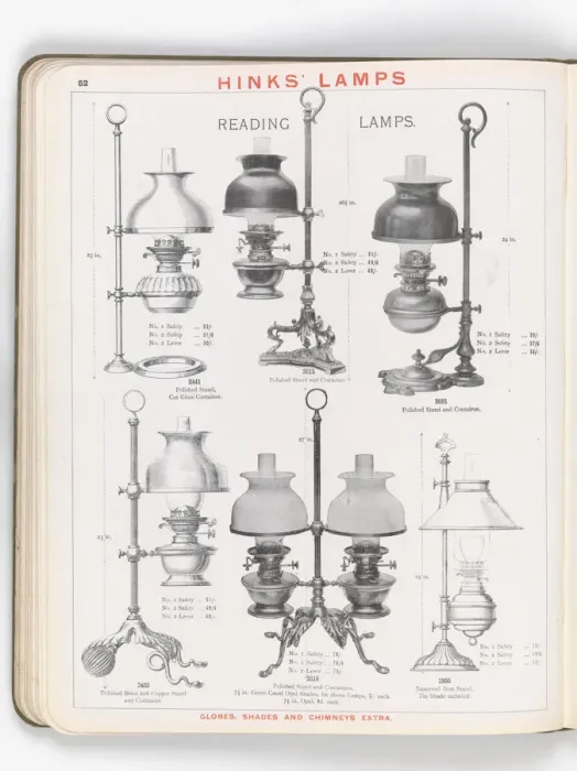 Framed Print : Page from Hinks Lamps catalogue Framed Print : Page from Hinks Lamps catalogue