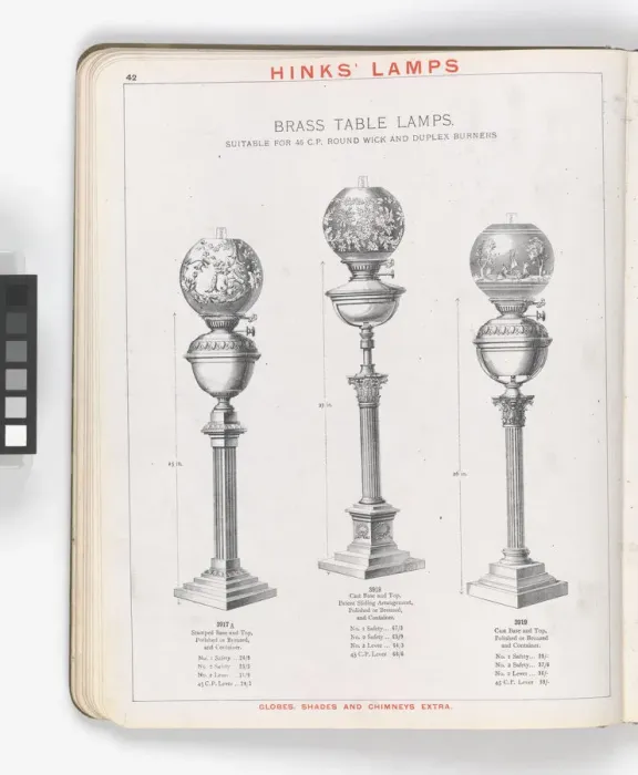 Framed Print : Page from Hinks Lamps catalogue Framed Print : Page from Hinks Lamps catalogue