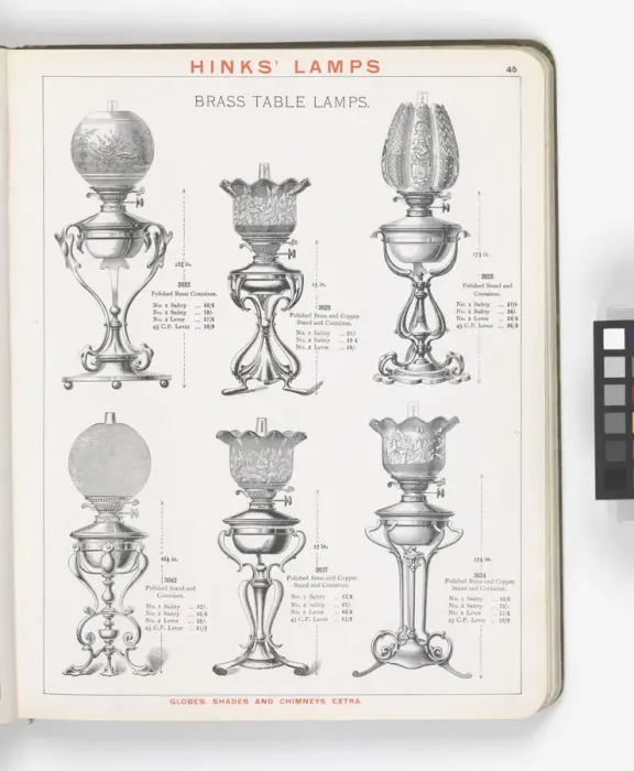 Framed Print : Page from Hinks Lamps catalogue Framed Print : Page from Hinks Lamps catalogue