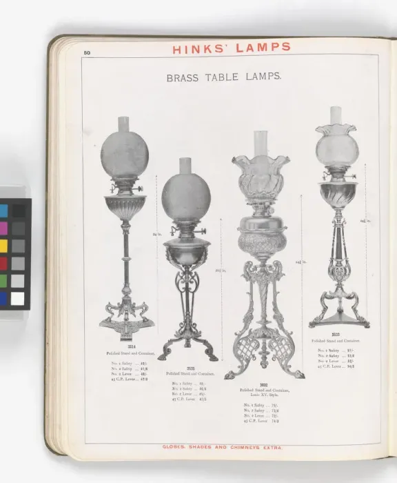Framed Print : Page from Hinks Lamps catalogue
