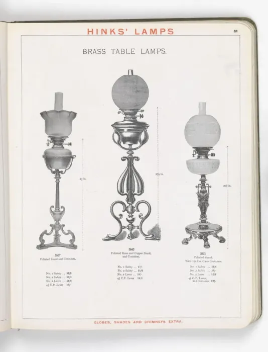 Framed Print : Page from Hinks Lamps catalogue Framed Print : Page from Hinks Lamps catalogue