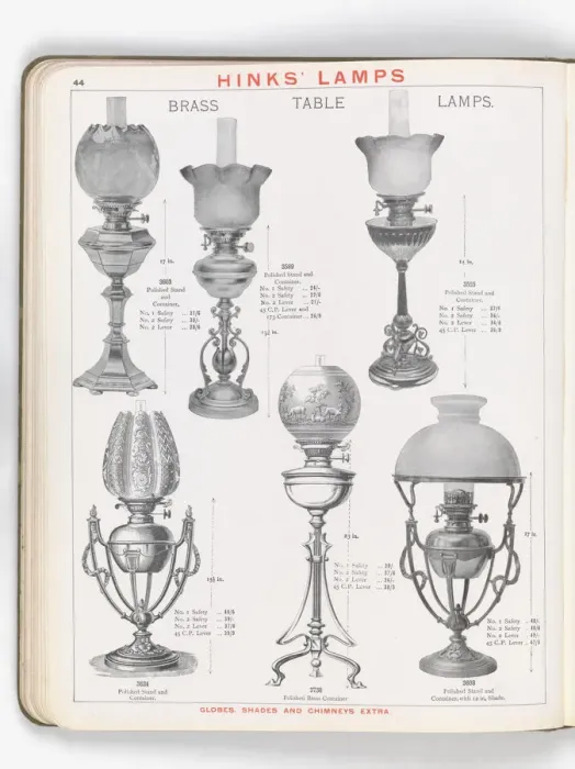 Framed Print : Page from Hinks Lamps catalogue Framed Print : Page from Hinks Lamps catalogue