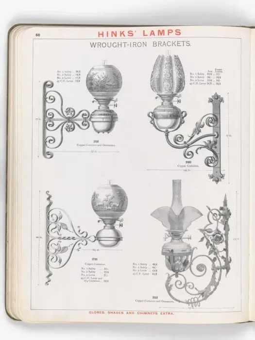 Framed Print : Page from Hinks Lamps catalogue Framed Print : Page from Hinks Lamps catalogue