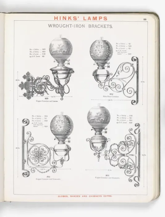 Framed Print : Page from Hinks Lamps catalogue Framed Print : Page from Hinks Lamps catalogue