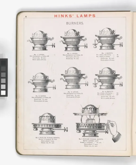 Framed Print : Page from Hinks Lamps catalogue Framed Print : Page from Hinks Lamps catalogue