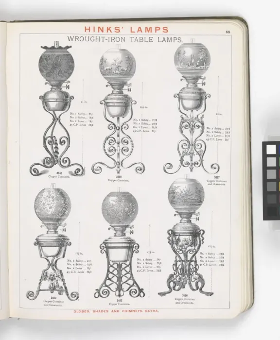Framed Print : Page from Hinks Lamps catalogue Framed Print : Page from Hinks Lamps catalogue