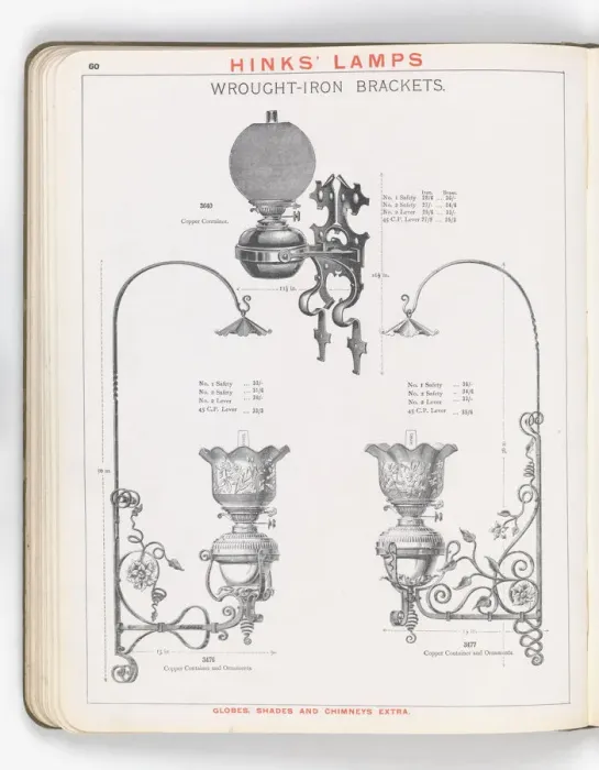 Framed Print : Page from Hinks Lamps catalogue Framed Print : Page from Hinks Lamps catalogue