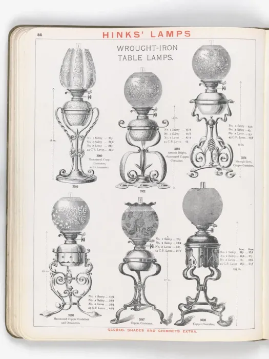 Framed Print : Page from Hinks Lamps catalogue Framed Print : Page from Hinks Lamps catalogue
