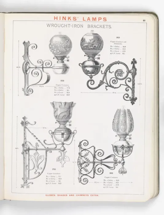 Framed Print : Page from Hinks Lamps catalogue Framed Print : Page from Hinks Lamps catalogue