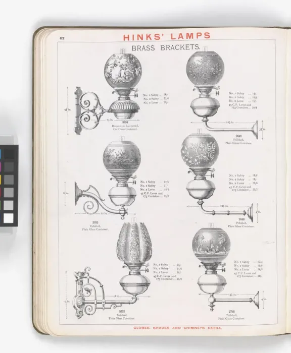 Framed Print : Page from Hinks Lamps catalogue Framed Print : Page from Hinks Lamps catalogue