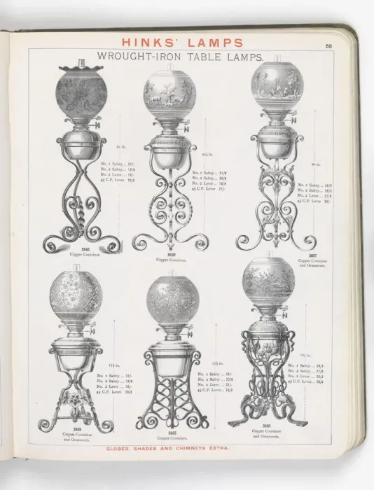 Framed Print : Page from Hinks Lamps catalogue Framed Print : Page from Hinks Lamps catalogue