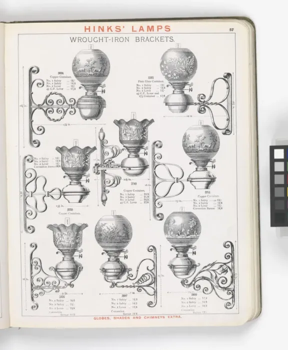Framed Print : Page from Hinks Lamps catalogue Framed Print : Page from Hinks Lamps catalogue