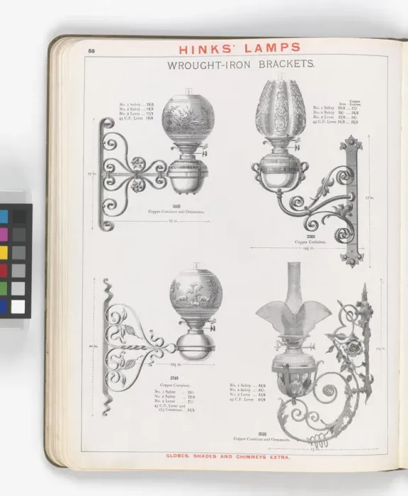 Framed Print : Page from Hinks Lamps catalogue