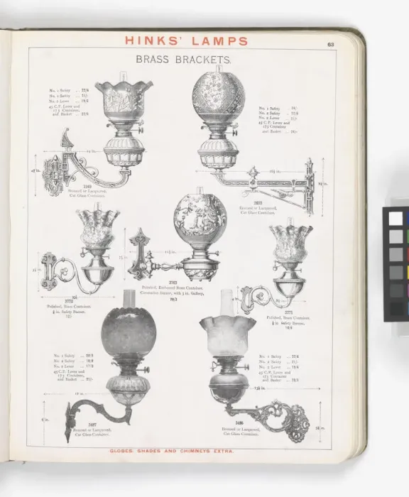Framed Print : Page from Hinks Lamps catalogue Framed Print : Page from Hinks Lamps catalogue