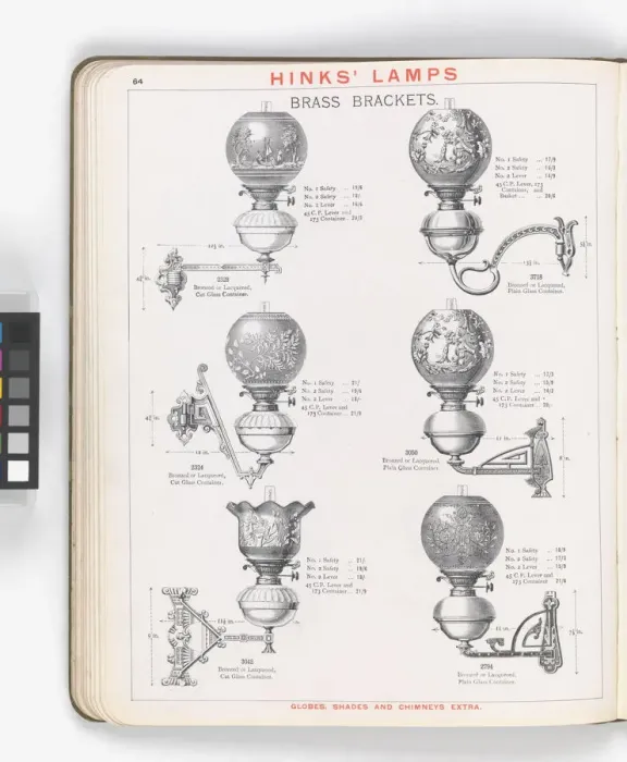 Framed Print : Page from Hinks Lamps catalogue Framed Print : Page from Hinks Lamps catalogue