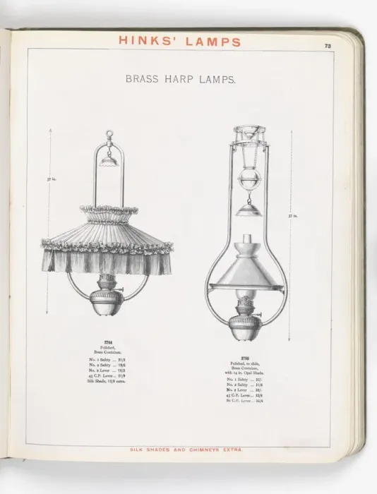 Framed Print : Page from Hinks Lamps catalogue Framed Print : Page from Hinks Lamps catalogue