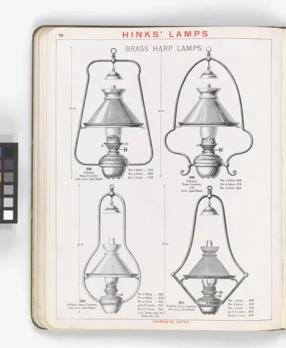 Framed Print : Page from Hinks Lamps catalogue Framed Print : Page from Hinks Lamps catalogue