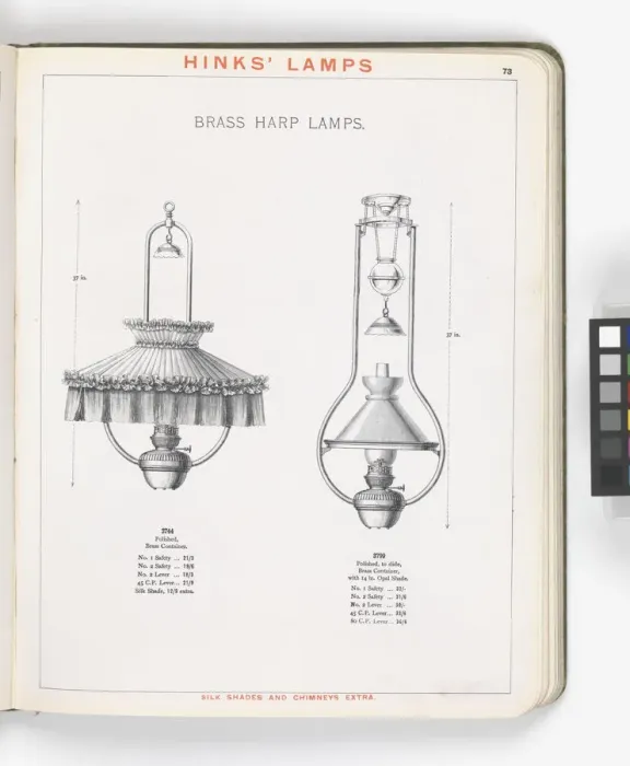Framed Print : Page from Hinks Lamps catalogue Framed Print : Page from Hinks Lamps catalogue