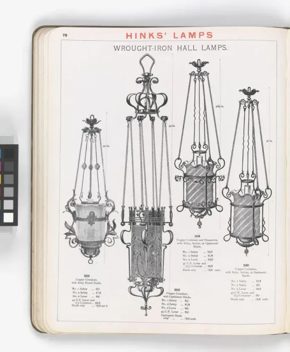 Framed Print : Page from Hinks Lamps catalogue Framed Print : Page from Hinks Lamps catalogue