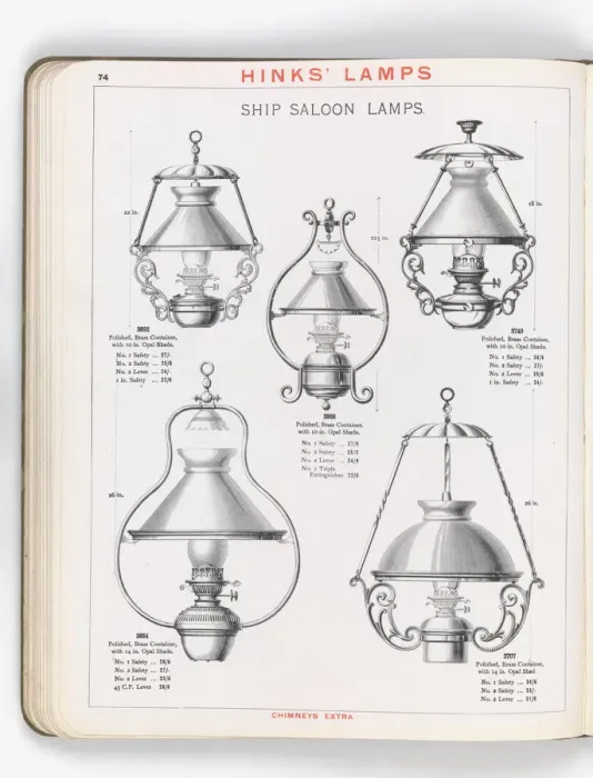 Framed Print : Page from Hinks Lamps catalogue Framed Print : Page from Hinks Lamps catalogue