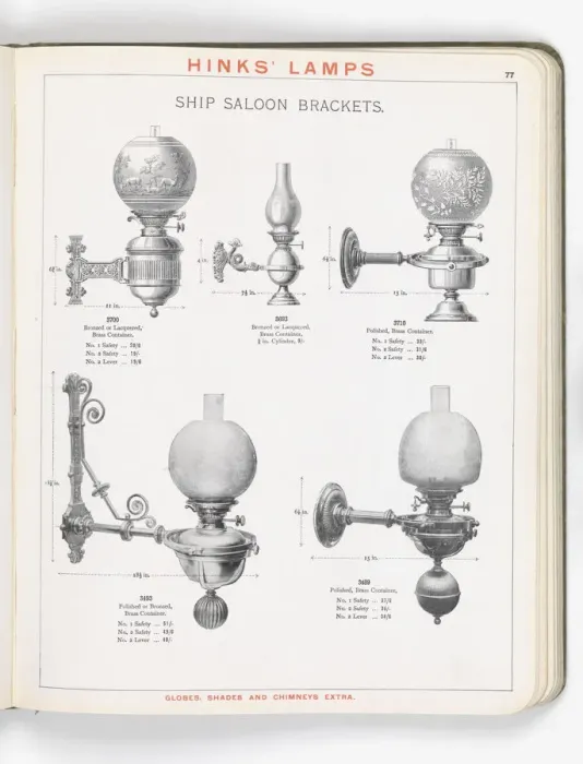 Framed Print : Page from Hinks Lamps catalogue Framed Print : Page from Hinks Lamps catalogue