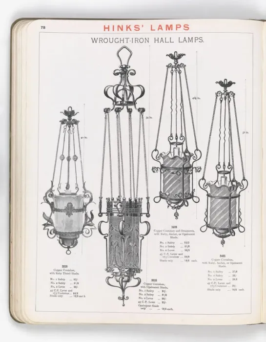 Framed Print : Page from Hinks Lamps catalogue Framed Print : Page from Hinks Lamps catalogue