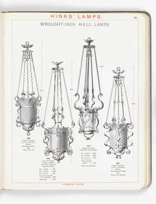 Framed Print : Page from Hinks Lamps catalogue Framed Print : Page from Hinks Lamps catalogue