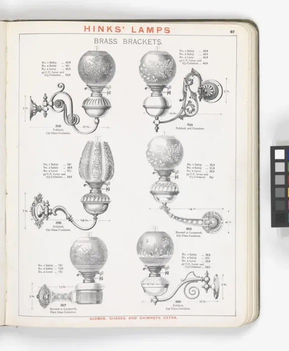 Framed Print : Page from Hinks Lamps catalogue Framed Print : Page from Hinks Lamps catalogue