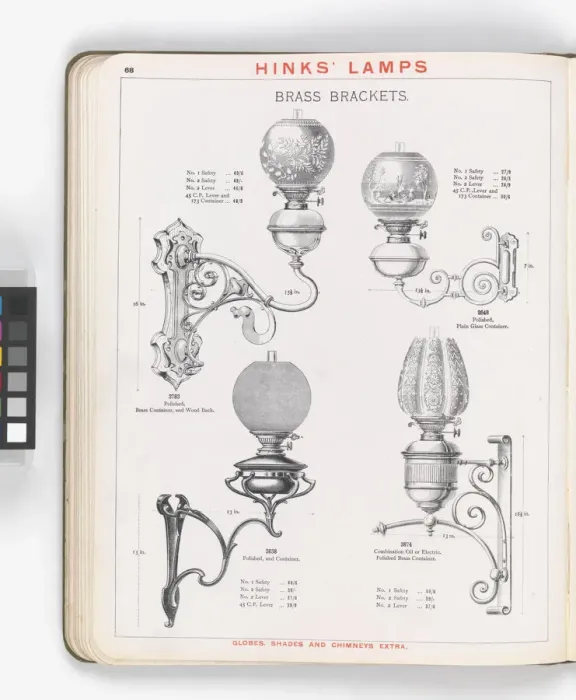 Framed Print : Page from Hinks Lamps catalogue Framed Print : Page from Hinks Lamps catalogue