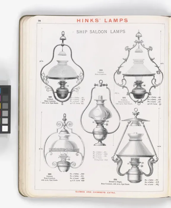 Framed Print : Page from Hinks Lamps catalogue Framed Print : Page from Hinks Lamps catalogue