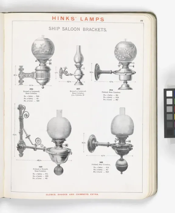 Framed Print : Page from Hinks Lamps catalogue Framed Print : Page from Hinks Lamps catalogue