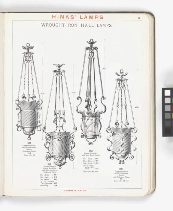 Framed Print : Page from Hinks Lamps catalogue Framed Print : Page from Hinks Lamps catalogue