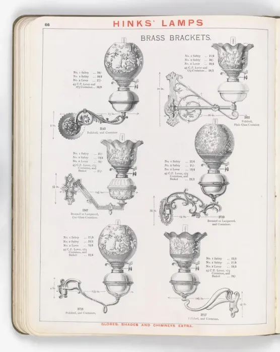 Framed Print : Page from Hinks Lamps catalogue Framed Print : Page from Hinks Lamps catalogue