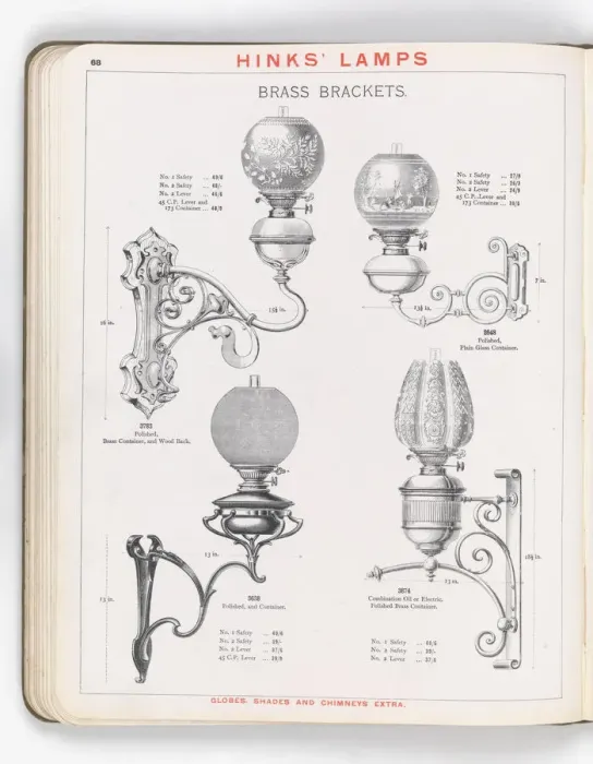 Framed Print : Page from Hinks Lamps catalogue Framed Print : Page from Hinks Lamps catalogue