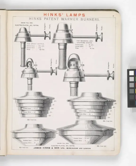 Framed Print : Page from Hinks Lamps catalogue